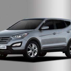 Дефлекторы Auto Clover - тонированные 4 шт на Hyundai Santa Fe 3 (DM)